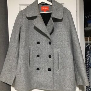 Joe Fresh Grey Gray Wool Peacoat Coat - Size Large